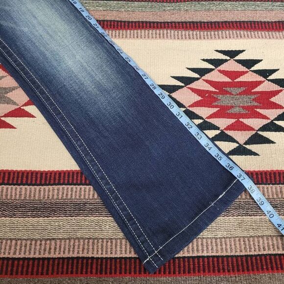 Miss Me Easy Boot Cut Jeans Sz 27 Bling‎ Rhinestone Jeweled Sequin Mid Rise - Picture 10 of 12